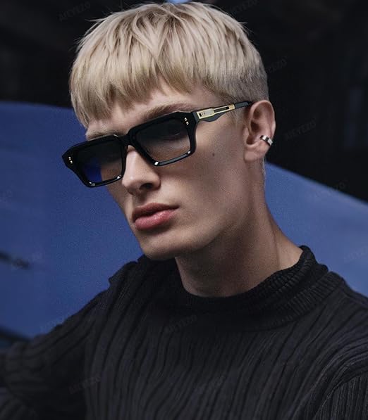 AIEYEZO Square Thick Frame Sunglasses